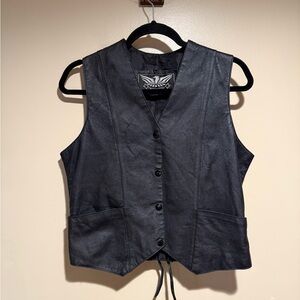 Leather Eagle Biker Motorcycle Vest Streetwear Style size medium